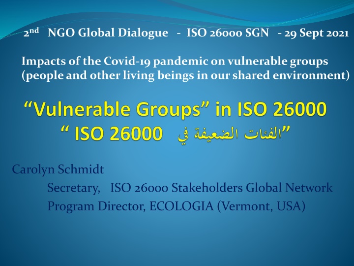 2 nd ngo global dialogue iso 26000 sgn 29 sept n.w