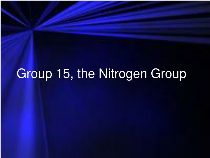 group 15 the nitrogen group n.w