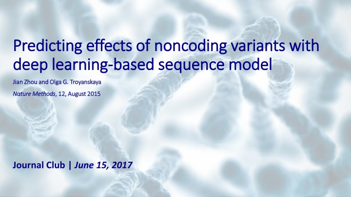 predicting effects of noncoding variants with n.w