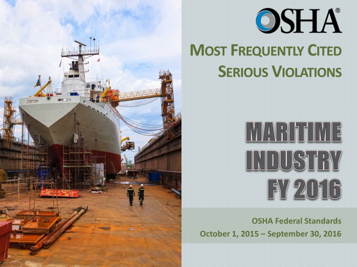 Serious Violations in Various Industries FY 2016