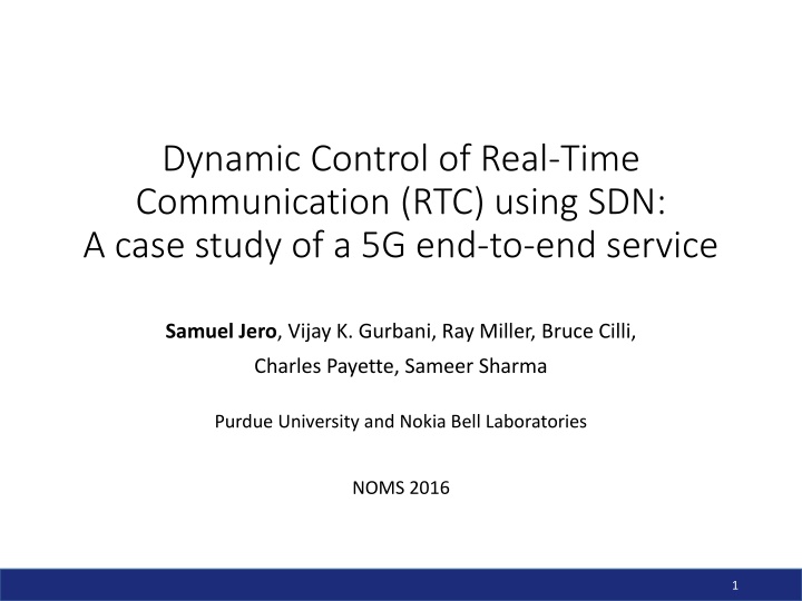 dynamic control of real time communication n.w