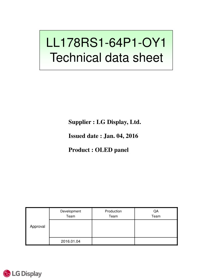 ll178rs1 64p1 oy1 technical data sheet n.w