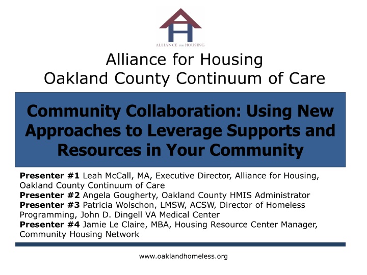 alliance for housing oakland county continuum n.w