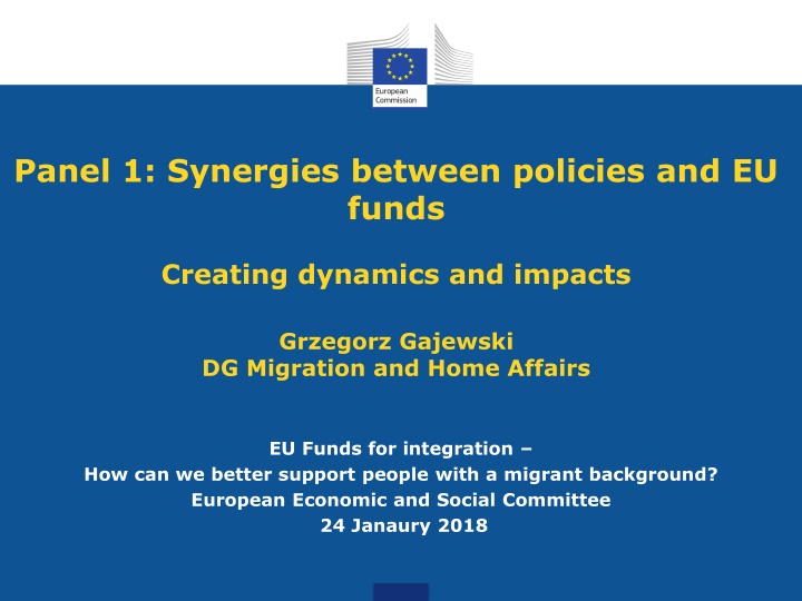 panel 1 synergies between policies and eu funds n.w