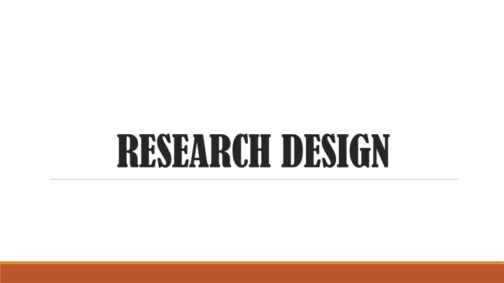 research design n.w