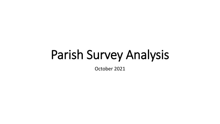 parish survey analysis parish survey analysis n.w