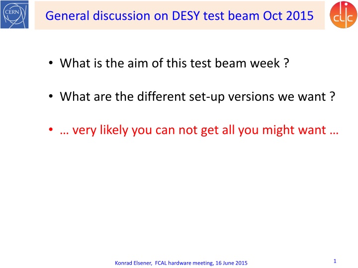 general discussion on desy test beam oct 2015 n.w