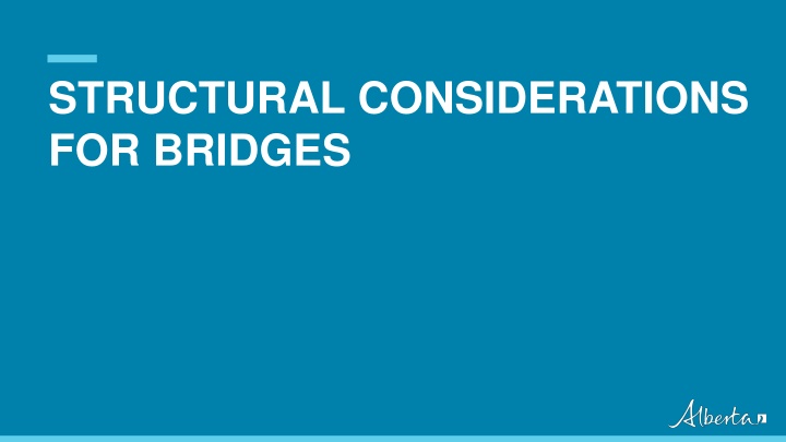 structural considerations for bridges n.w