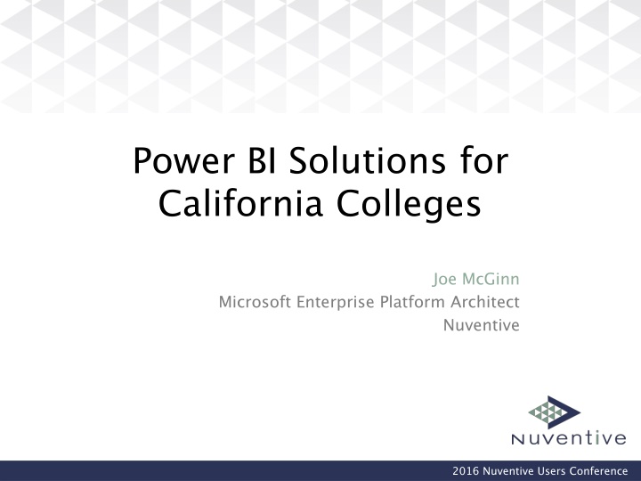 power bi solutions for california colleges n.w