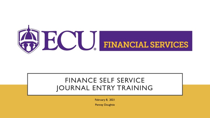 finance self service journal entry training n.w