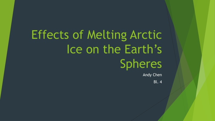 effects of melting arctic ice on the earth s n.w
