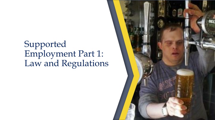 supported employment part 1 law and regulations n.w