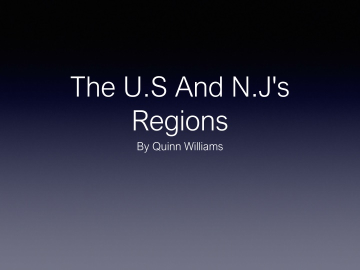 the u s and n j s regions by quinn williams n.w