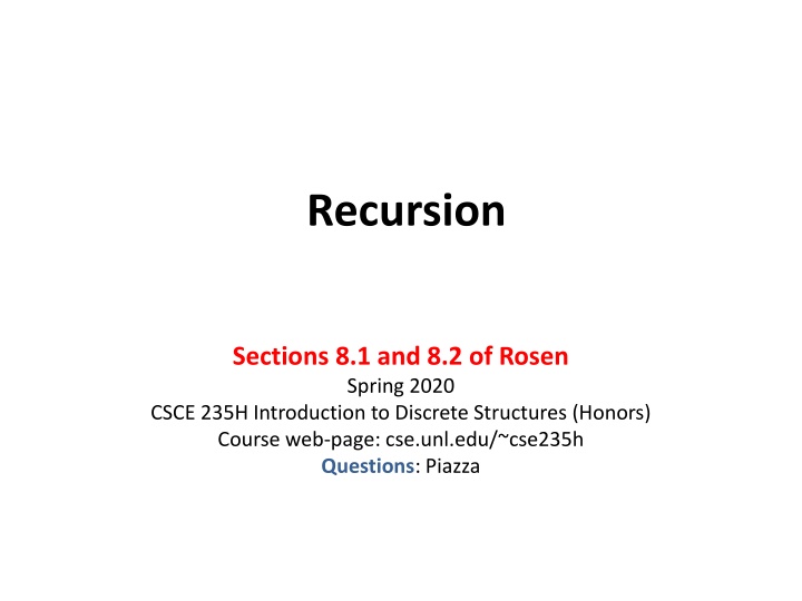 recursion n.w