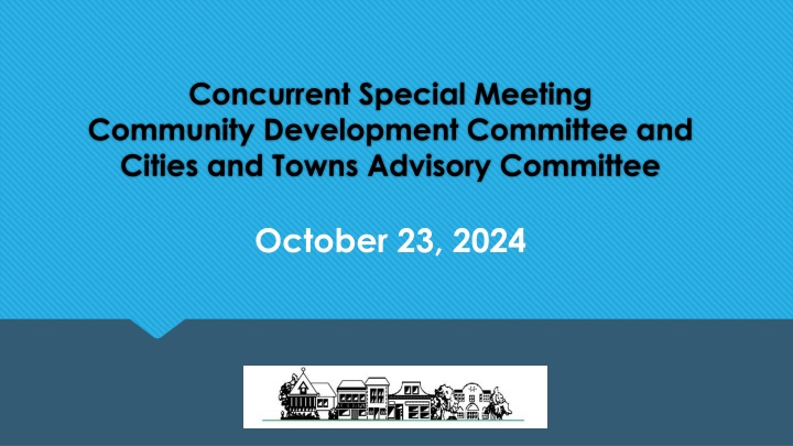 concurrent special meeting community development n.w