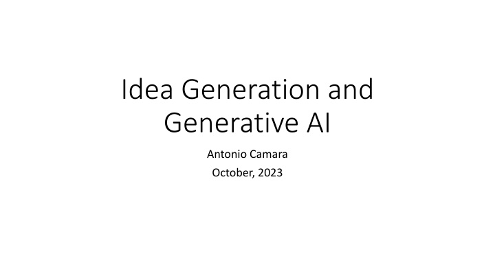idea generation and generative ai n.w