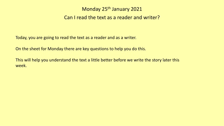 monday 25 th january 2021 n.w