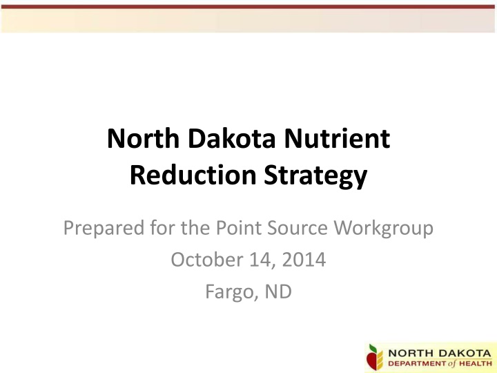 north dakota nutrient reduction strategy n.w