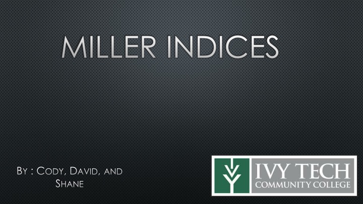 miller indices n.w