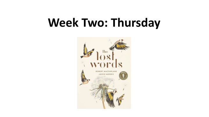 week two thursday n.w