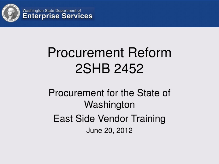 procurement reform 2shb 2452 n.w