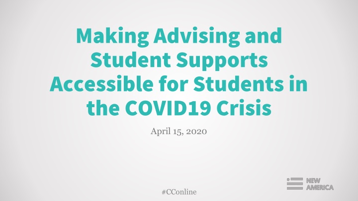 making advising and student supports accessible n.w