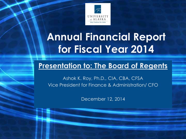 annual financial report for fiscal year 2014 n.w