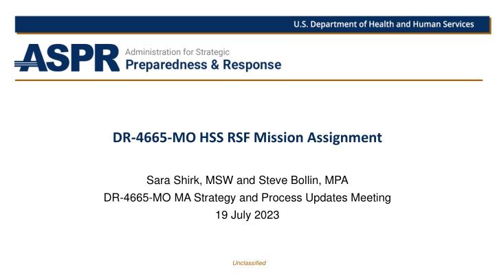 dr 4665 mo hss rsf mission assignment n.w