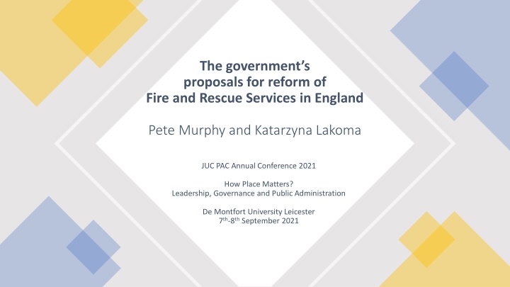 the government s proposals for reform of fire n.w