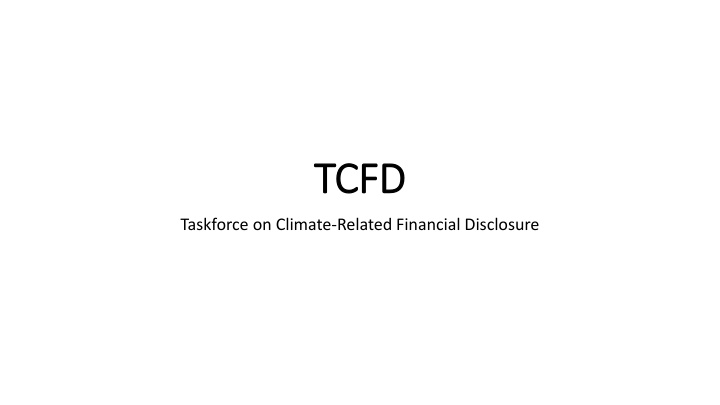 tcfd tcfd n.w