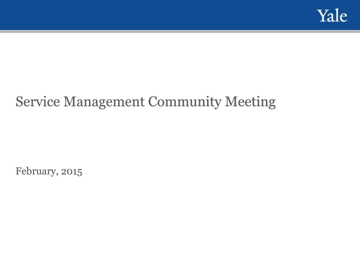 service management community meeting n.w