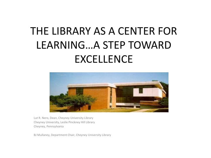 the library as a center for learning a step n.w
