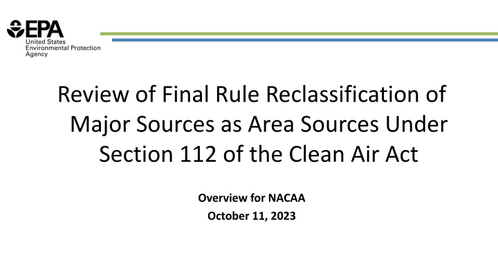 review of final rule reclassification of major n.w