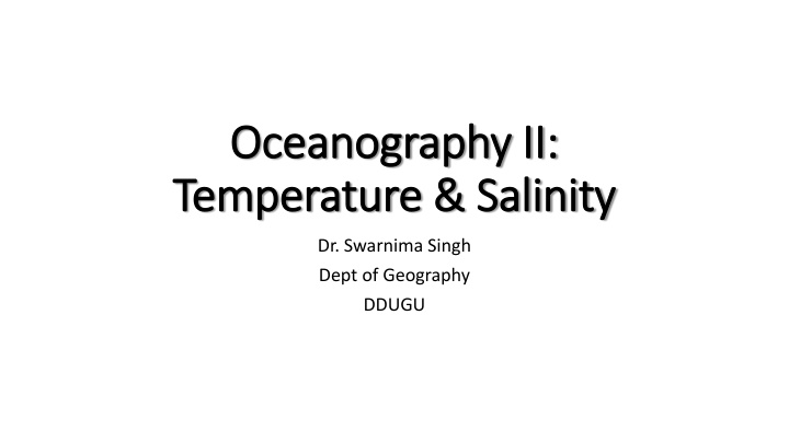 oceanography ii oceanography ii temperature n.w