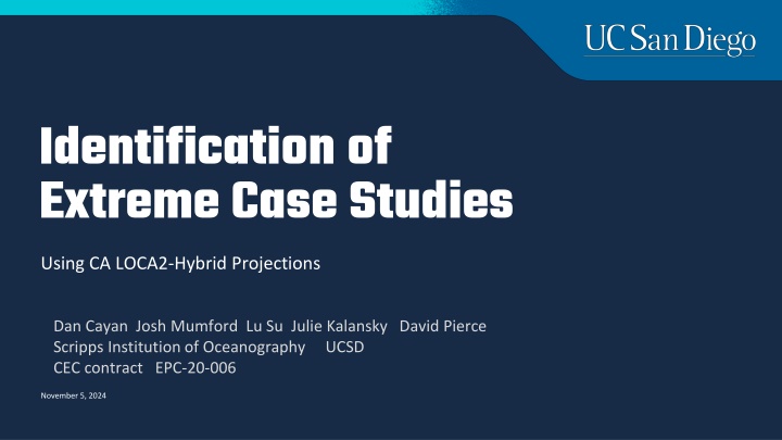 identification of extreme case studies n.w