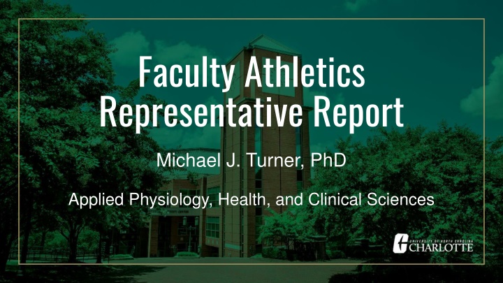 faculty athletics representative report n.w