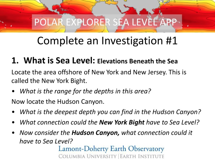 polar explorer sea level app n.w