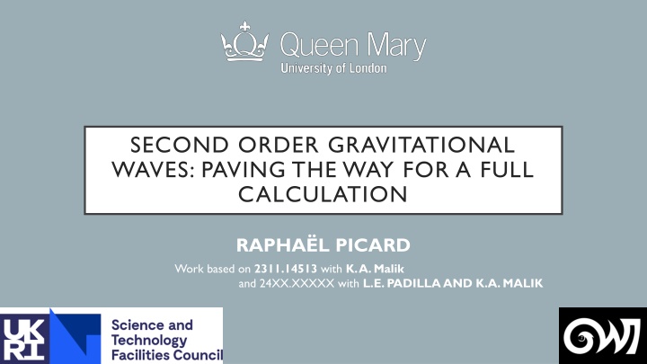second order gravitational waves paving n.w
