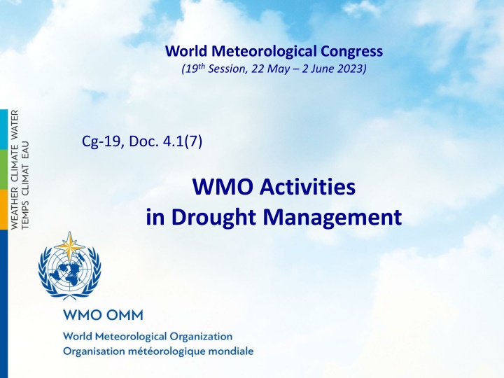 world meteorological congress 19 th session n.w