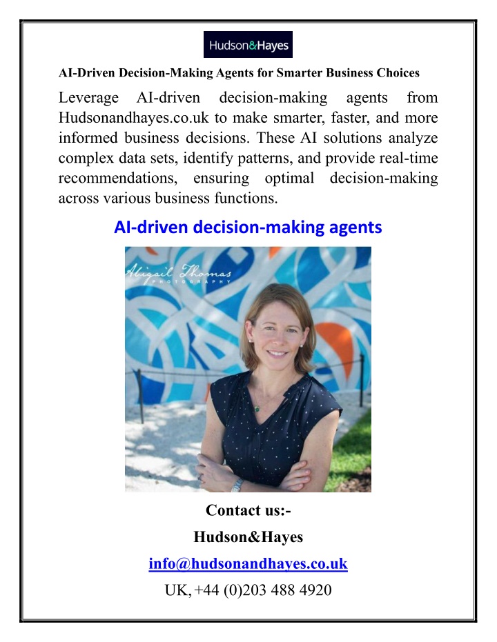 ai driven decision making agents for smarter n.w