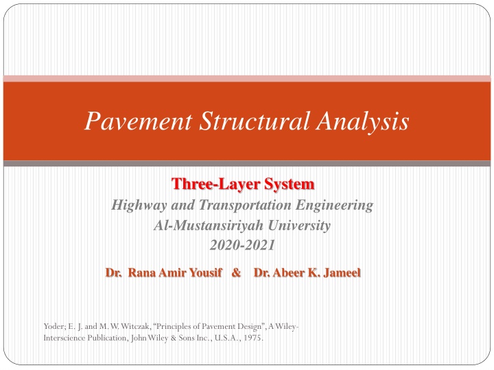 pavement structural analysis n.w