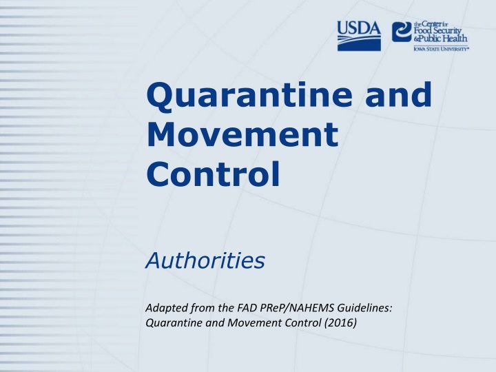 quarantine and movement control n.w