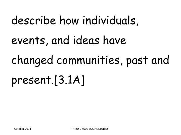describe how individuals events and ideas have n.w