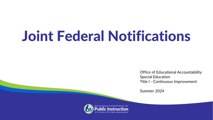 joint federal notifications n.w