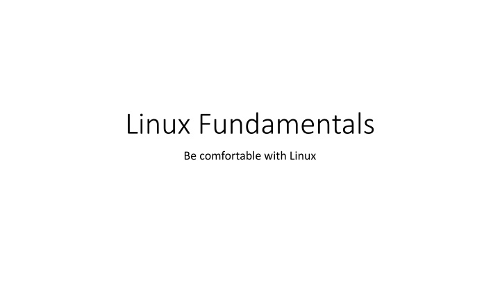 linux fundamentals n.w