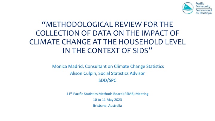 Methodological Review for Data Collection on Climate Change Impact at Household Level