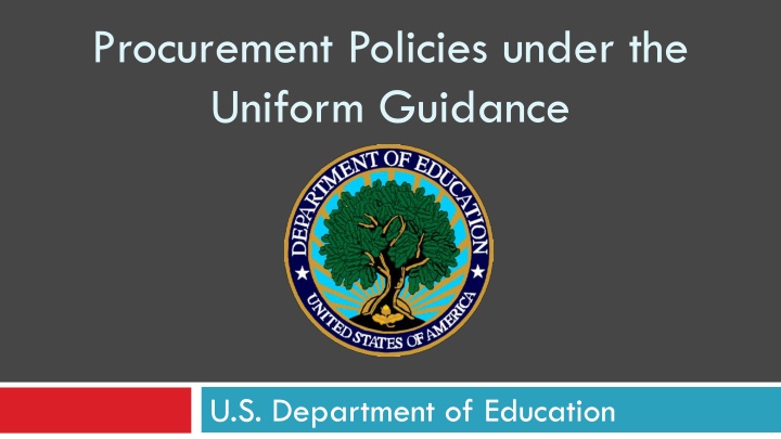 procurement policies under the uniform guidance n.w
