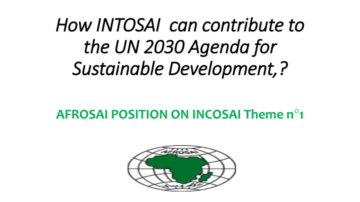 how intosai can contribute to how intosai n.w
