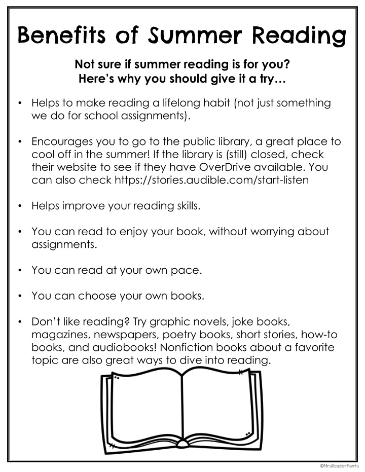 benefits of summer reading n.w