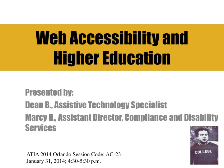web accessibility and higher education n.w